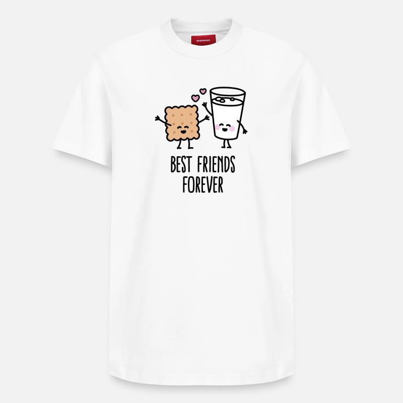 Best friends forever - T-shirt unisexe décontracté en coton Supima – de SPREAD - blanc