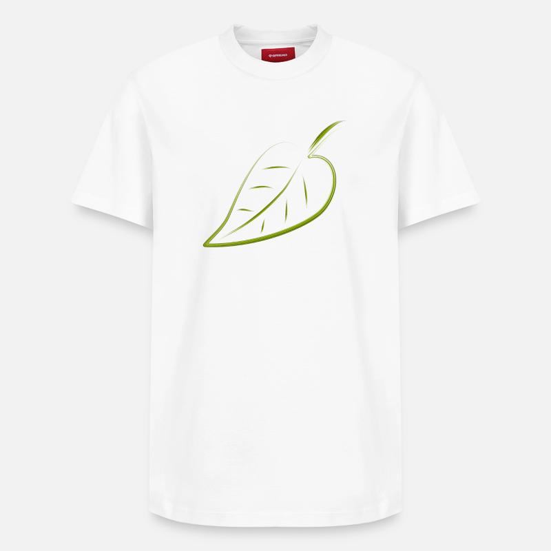 feuille - T-shirt unisexe décontracté en coton Supima – de SPREAD - blanc