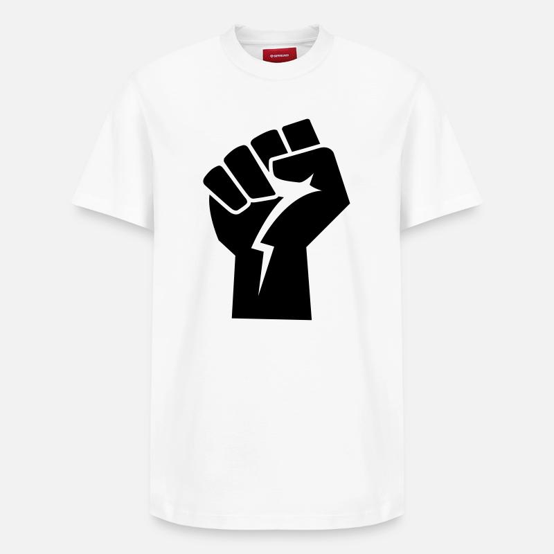power faust revolution - Relaxed Unisex Supima Cotton T-Shirt – von SPREAD - Weiß
