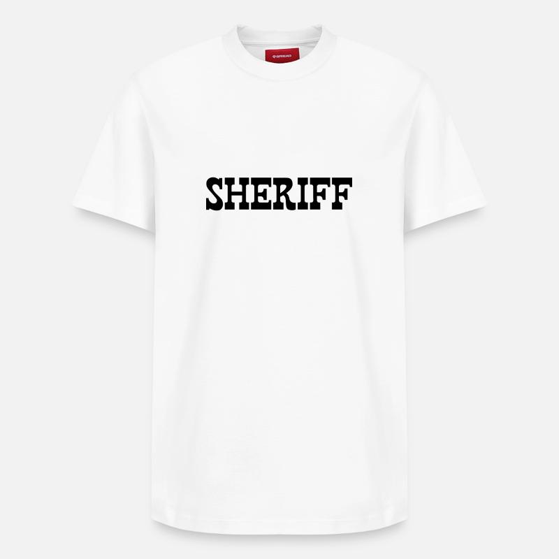 SHERIFF - T-shirt unisexe décontracté en coton Supima – de SPREAD - blanc