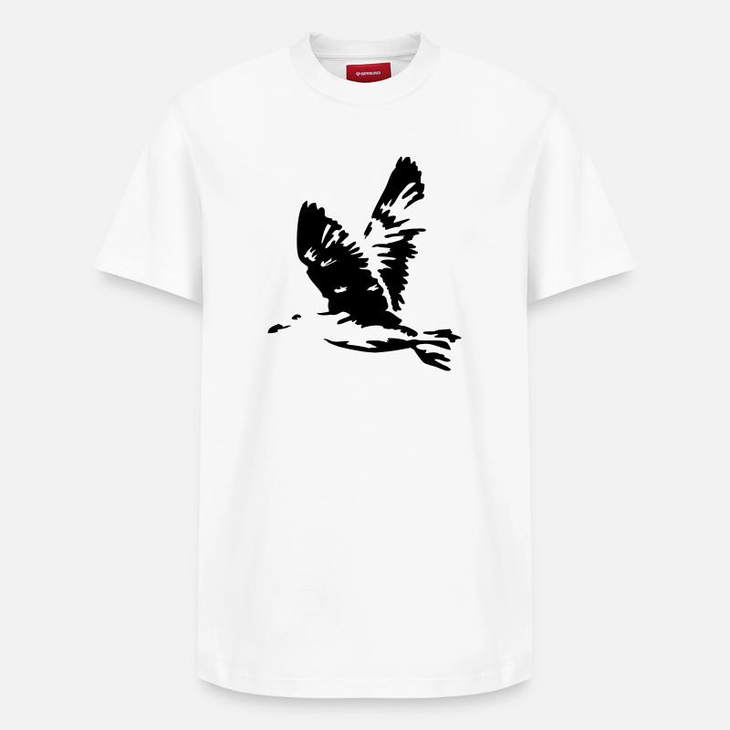 mouette - T-shirt unisexe décontracté en coton Supima – de SPREAD - blanc