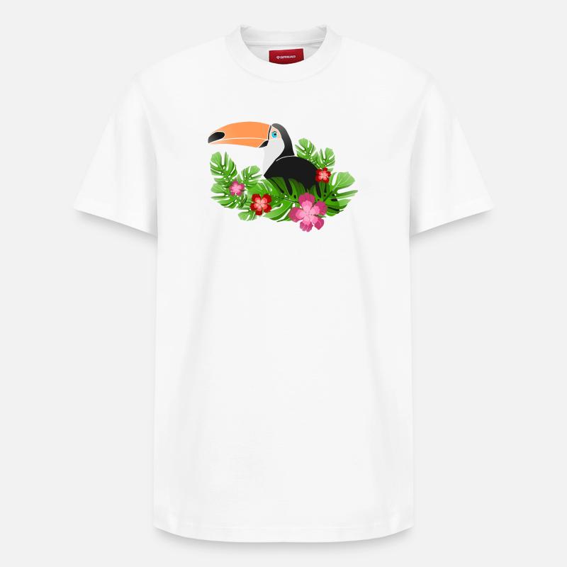 Toucan - T-shirt unisexe décontracté en coton Supima – de SPREAD - blanc