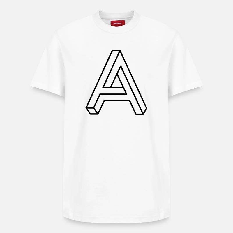 Impossible Shape – Optical Illusion Design - Relaxed Unisex Supima Cotton T-Shirt – by SPREAD - white