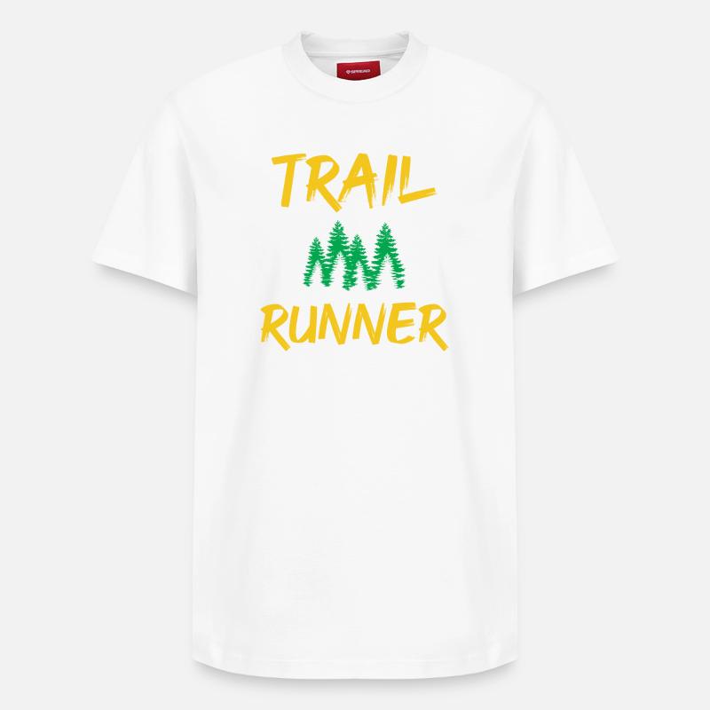 Trail Runner - T-shirt unisexe décontracté en coton Supima – de SPREAD - blanc