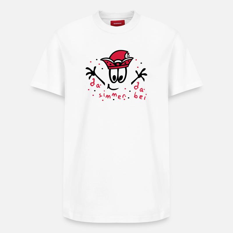 Fasching mit Konfetti, Karneval - Relaxed Unisex Supima Cotton T-Shirt – von SPREAD - Weiß