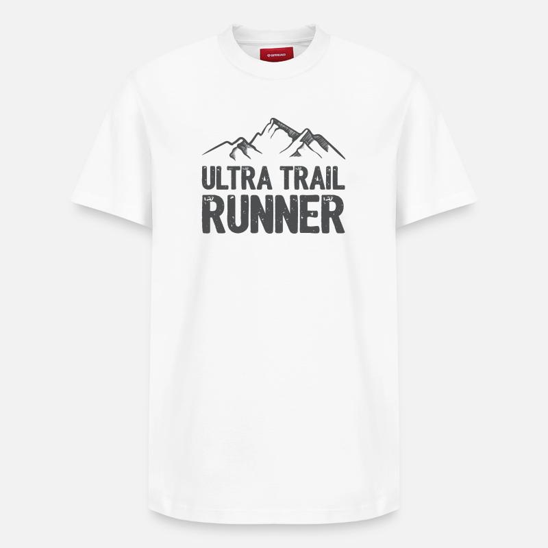 Ultra Trail Runner - T-shirt unisexe décontracté en coton Supima – de SPREAD - blanc