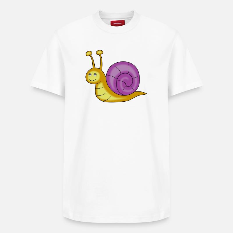 escargot - T-shirt unisexe décontracté en coton Supima – de SPREAD - blanc