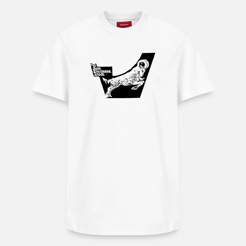 Gueldenerbock, tradition, restaurant, Chemnitz - T-shirt unisexe décontracté en coton Supima – de SPREAD - blanc