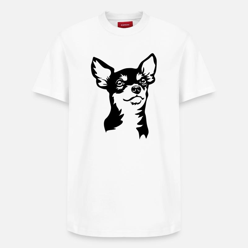 Tête de Chihuahua - T-shirt unisexe décontracté en coton Supima – de SPREAD - blanc