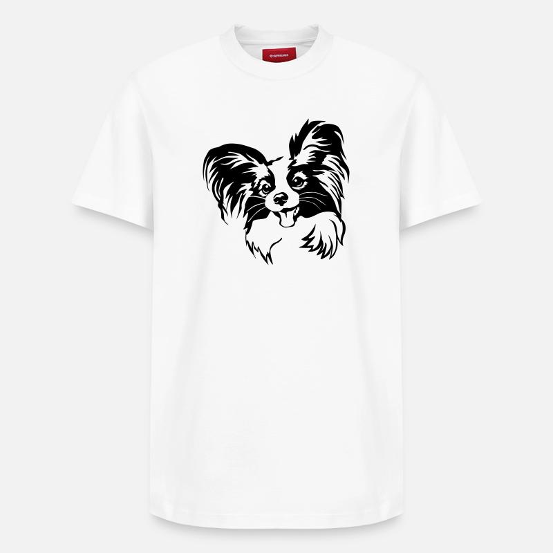 Papillon head - Relaxed Unisex Supima Cotton T-Shirt – by SPREAD - white