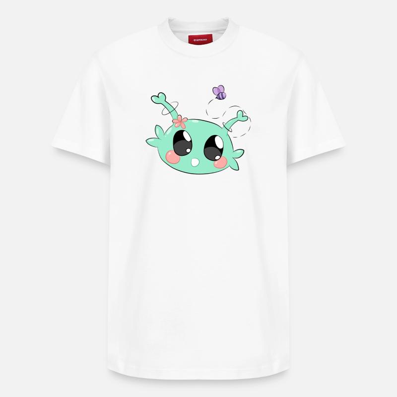 Alien heureux - Alien heureux - T-shirt unisexe décontracté en coton Supima – de SPREAD - blanc