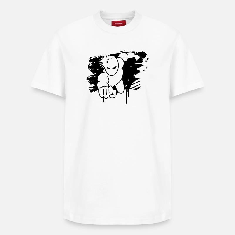 Graffiti de super-héros - T-shirt unisexe décontracté en coton Supima – de SPREAD - blanc