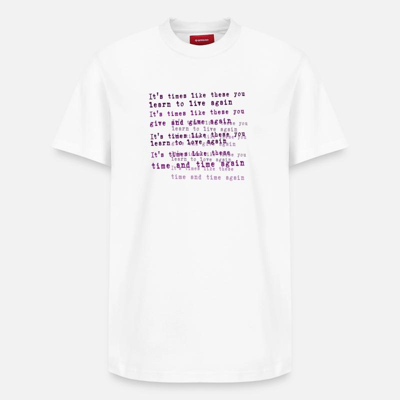 Foo Fighters lyrique - T-shirt unisexe décontracté en coton Supima – de SPREAD - blanc