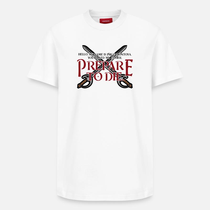 Se préparer à mourir - T-shirt unisexe décontracté en coton Supima – de SPREAD - blanc
