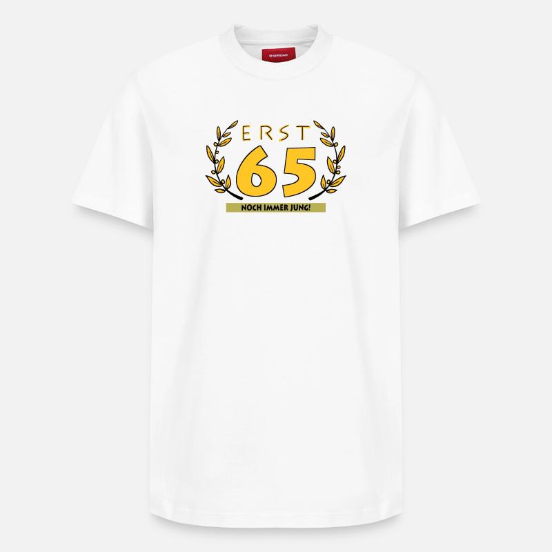65 ans - T-shirt unisexe décontracté en coton Supima – de SPREAD - blanc
