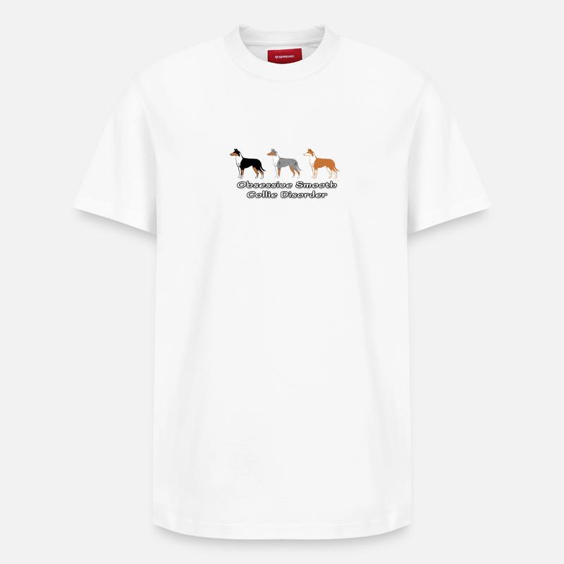 Obsessive Smooth Collie Disorder - T-shirt unisexe décontracté en coton Supima – de SPREAD - blanc
