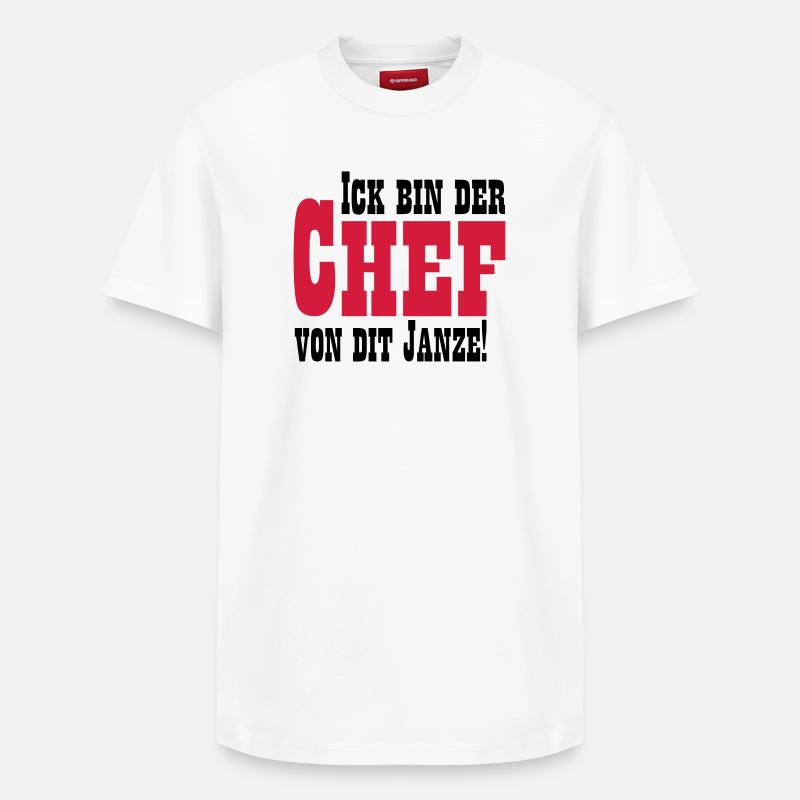 Chef von dit janze - Relaxed Unisex Supima Cotton T-Shirt – von SPREAD - Weiß