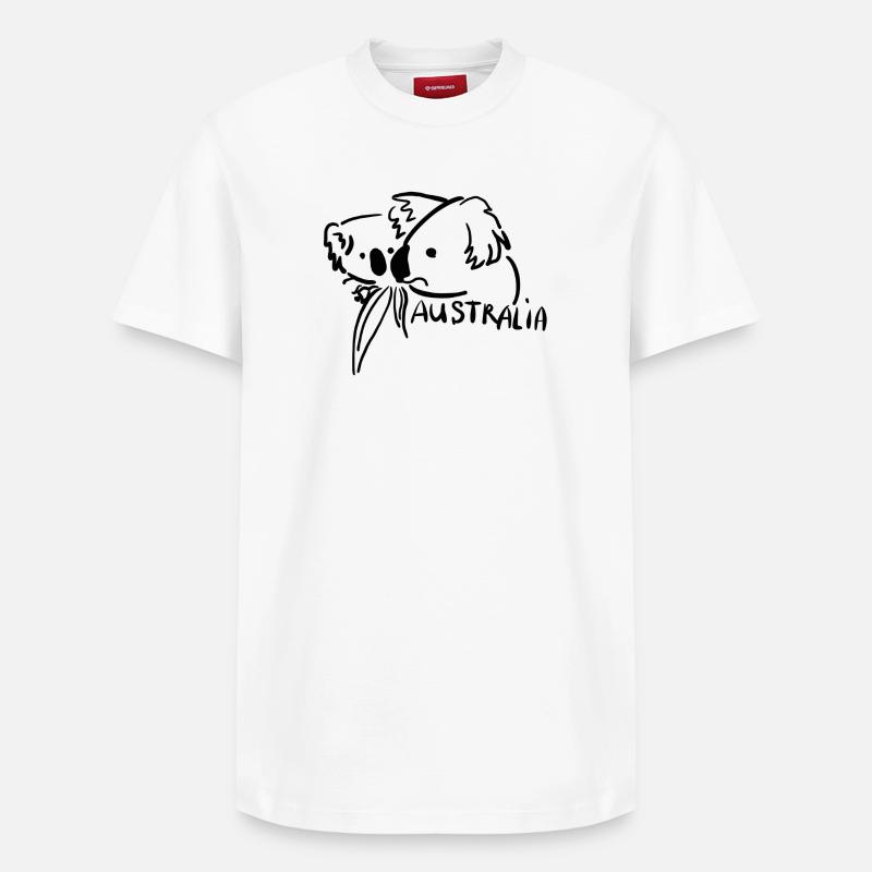 Australie - T-shirt unisexe décontracté en coton Supima – de SPREAD - blanc