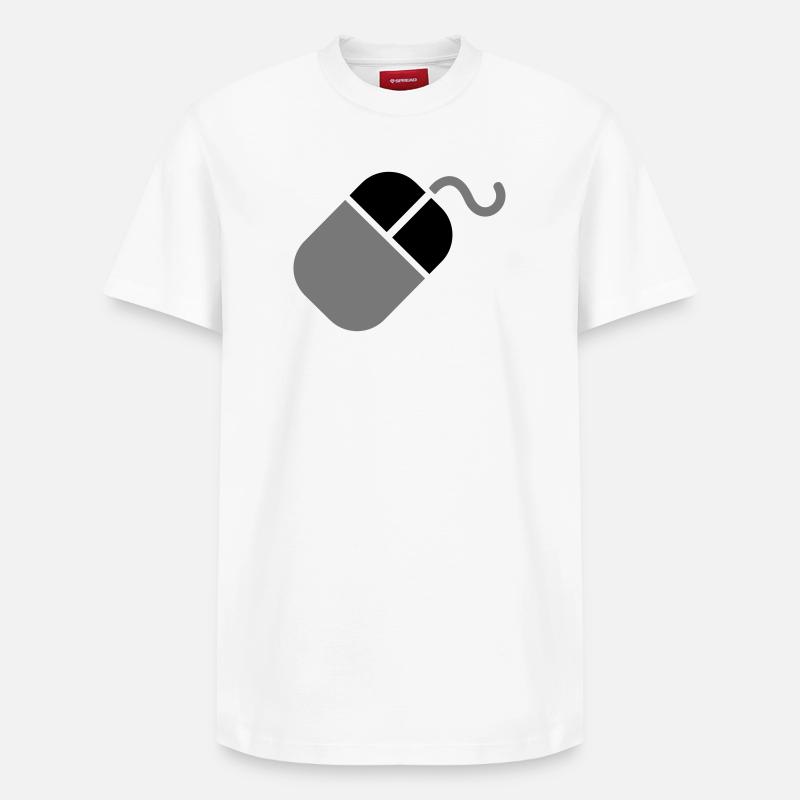 Ordinateur PC souris - T-shirt unisexe décontracté en coton Supima – de SPREAD - blanc