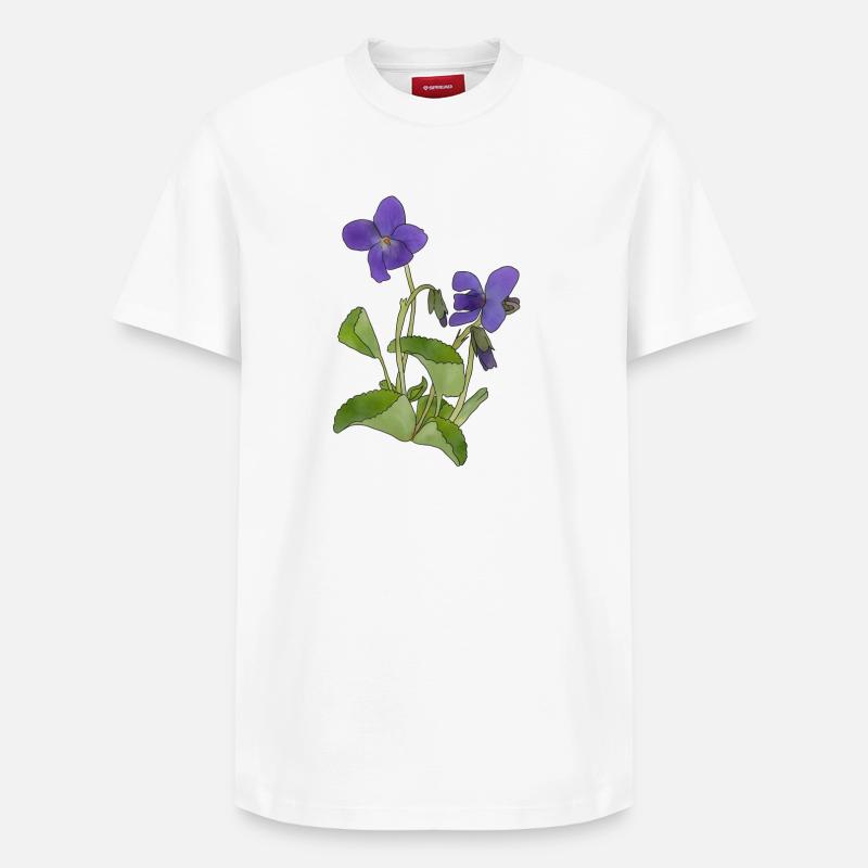 violet - T-shirt unisexe décontracté en coton Supima – de SPREAD - blanc