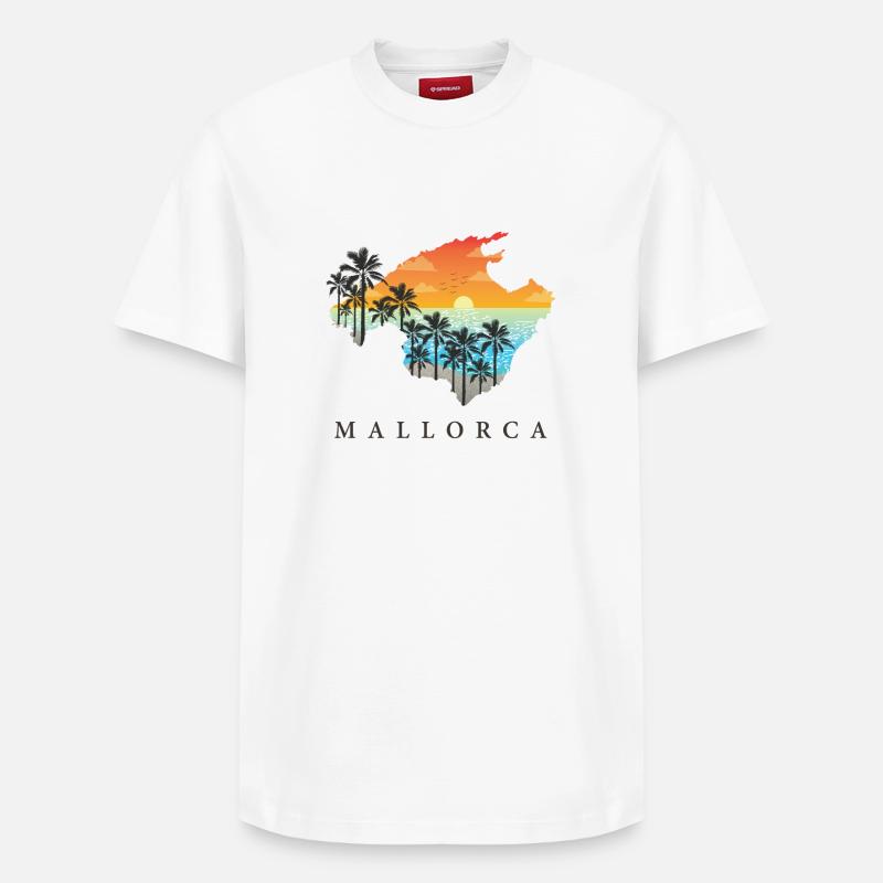 majorque - T-shirt unisexe décontracté en coton Supima – de SPREAD - blanc