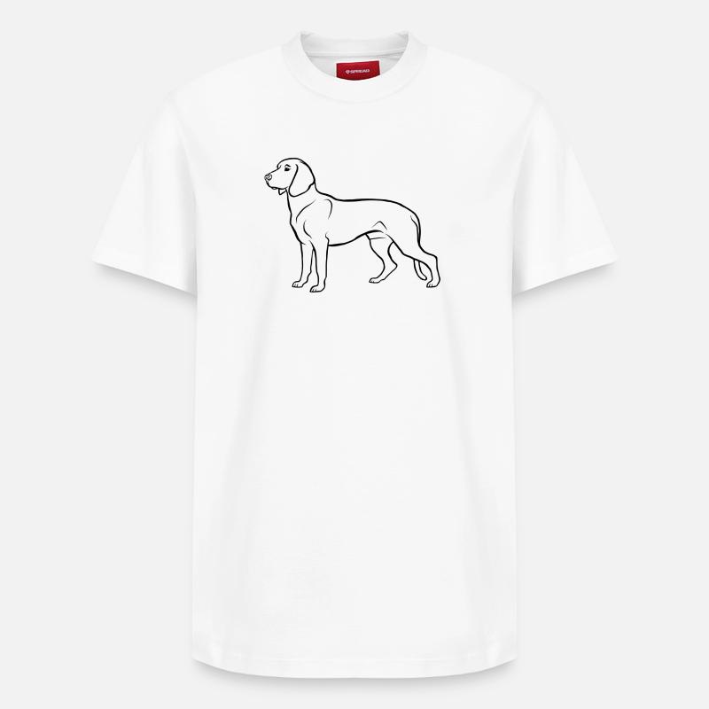 Chien de soudage hanovrien - T-shirt unisexe décontracté en coton Supima – de SPREAD - blanc