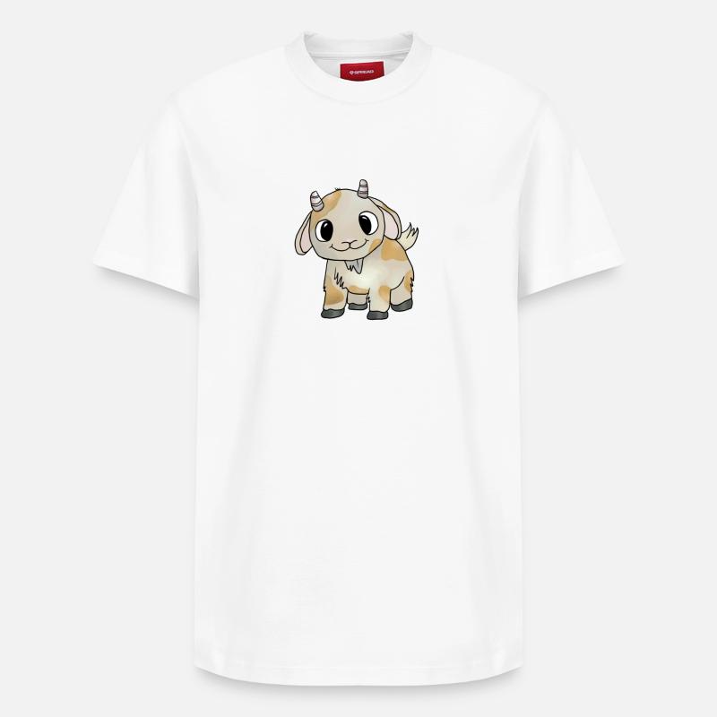 petite chèvre - T-shirt unisexe décontracté en coton Supima – de SPREAD - blanc