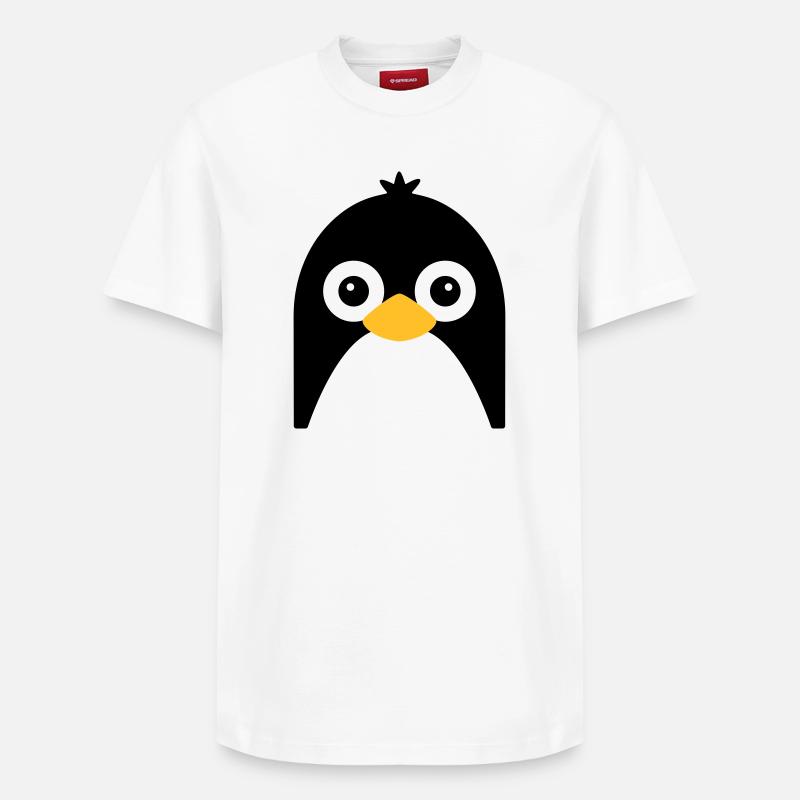 Visage de pingouin mignon - T-shirt unisexe décontracté en coton Supima – de SPREAD - blanc