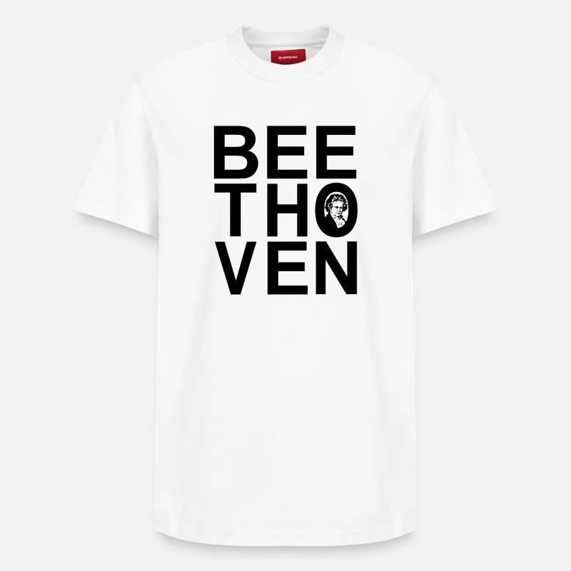 Beethoven - Relaxed Unisex Supima Cotton T-Shirt – von SPREAD - Weiß