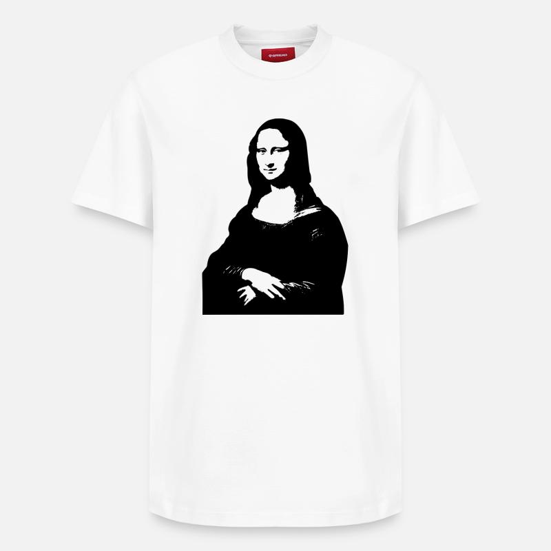 La Joconde - T-shirt unisexe décontracté en coton Supima – de SPREAD - blanc