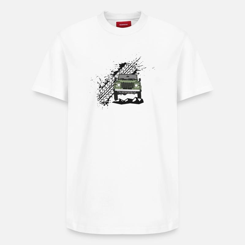Defender Splash Front - Relaxed Unisex Supima Cotton T-Shirt – by SPREAD - white