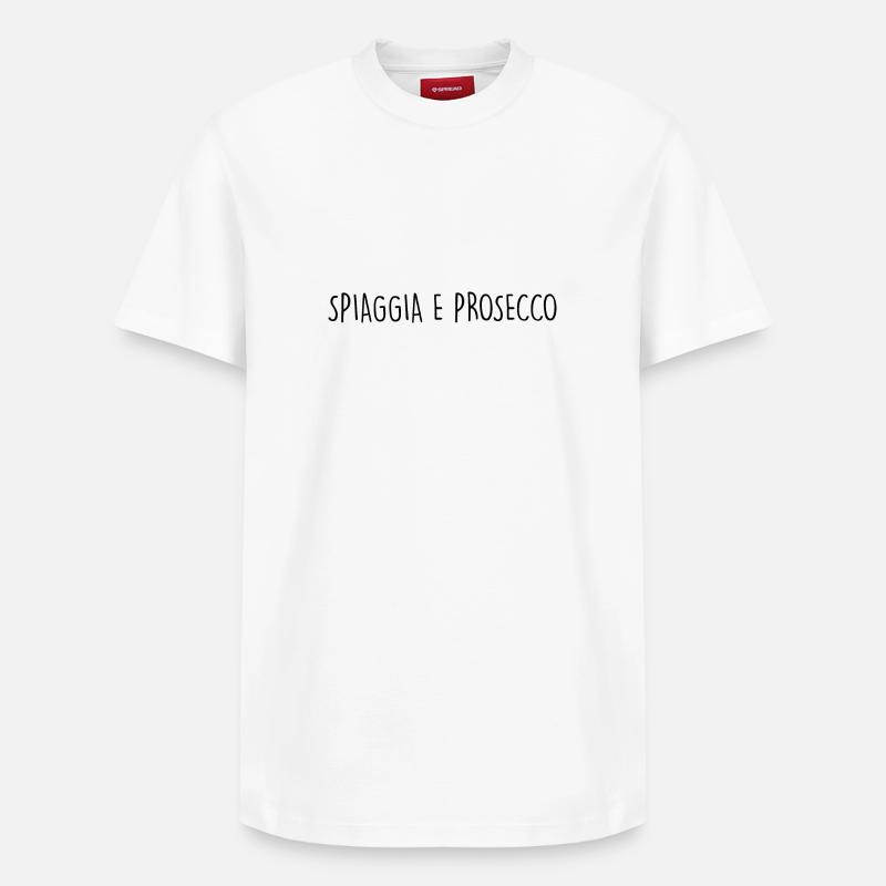 SPIAGGIA E PROSECCO - T-shirt unisexe décontracté en coton Supima – de SPREAD - blanc