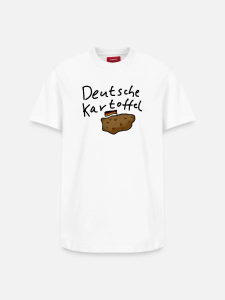 Deutsche Kartoffel - Relaxed Unisex Supima Cotton T-Shirt – von SPREAD - Weiß