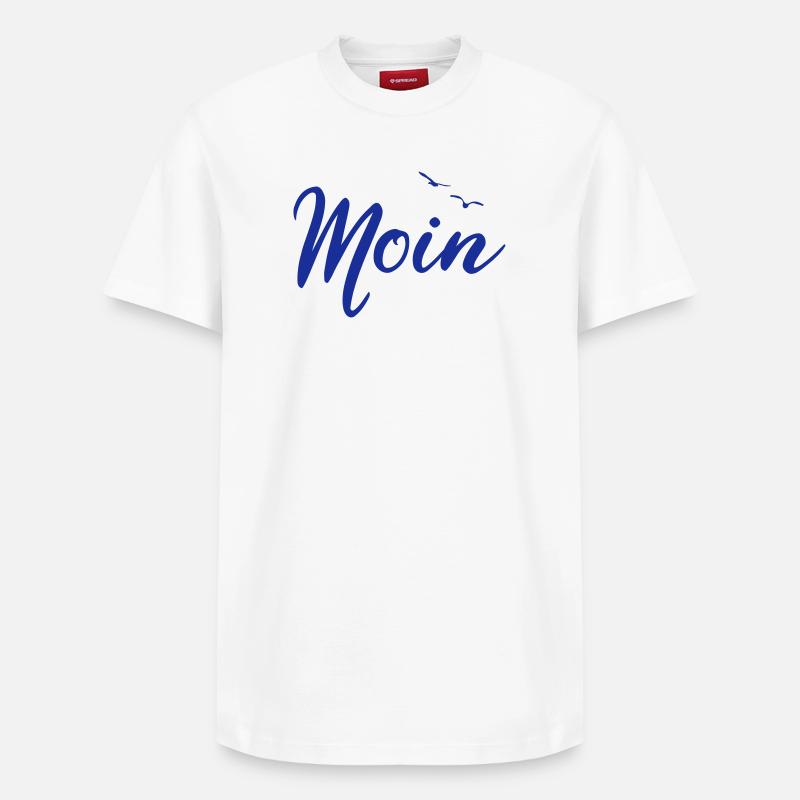 Moin et mouettes (bricolage) - T-shirt unisexe décontracté en coton Supima – de SPREAD - blanc