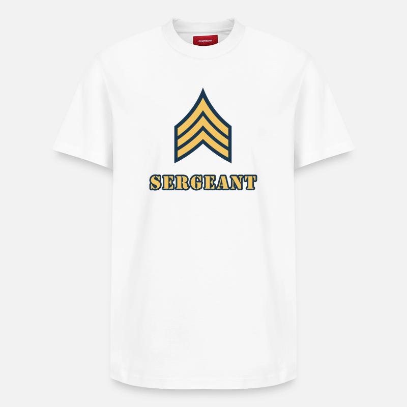 Sergeant - Relaxed Unisex Supima Cotton T-Shirt – by SPREAD - white