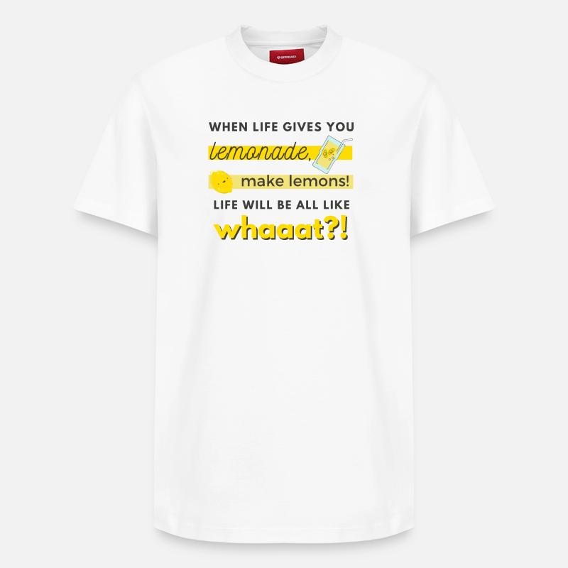 make lemons! - Relaxed Unisex Supima Cotton T-Shirt – von SPREAD - Weiß
