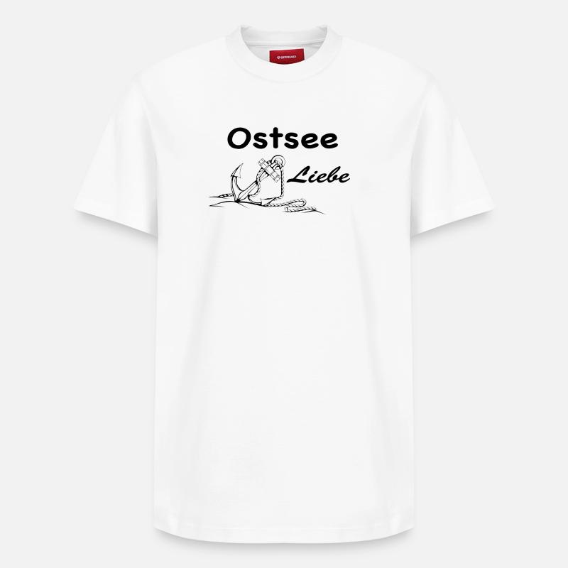 Mer Baltique Amour - T-shirt unisexe décontracté en coton Supima – de SPREAD - blanc