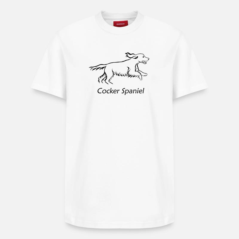 Cocker Spaniel - Relaxed Unisex Supima Cotton T-Shirt – von SPREAD - Weiß