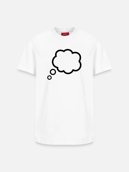Thinking Bubble Comic Pensée Bulle Bulle Pensées - T-shirt unisexe décontracté en coton Supima – de SPREAD - blanc