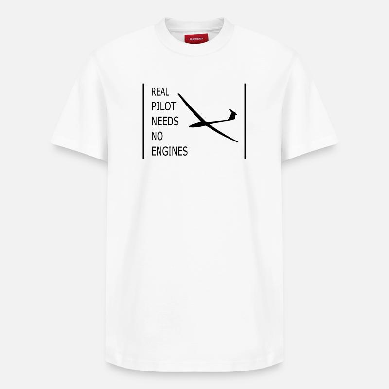 Planeur - T-shirt unisexe décontracté en coton Supima – de SPREAD - blanc
