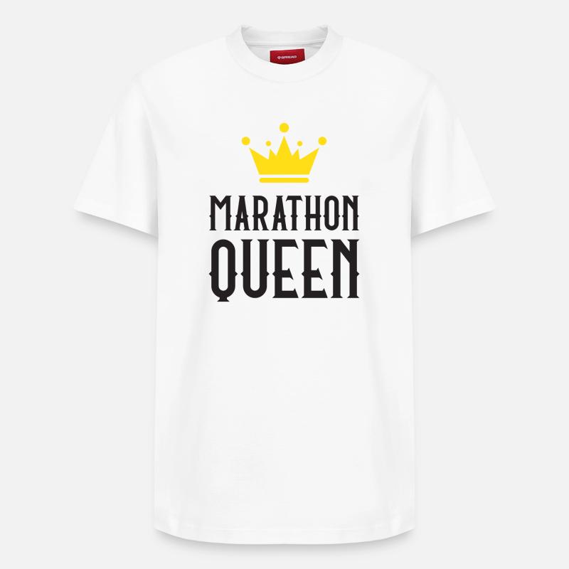 Reine du marathon - T-shirt unisexe décontracté en coton Supima – de SPREAD - blanc