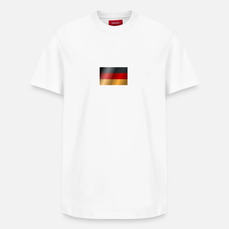Drapeau allemand - T-shirt unisexe décontracté en coton Supima – de SPREAD - blanc