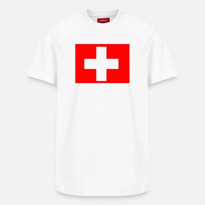 Suisse - T-shirt unisexe décontracté en coton Supima – de SPREAD - blanc