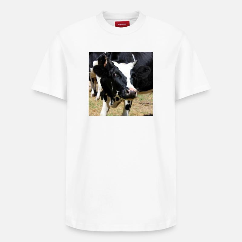 Affiche vache - T-shirt unisexe décontracté en coton Supima – de SPREAD - blanc