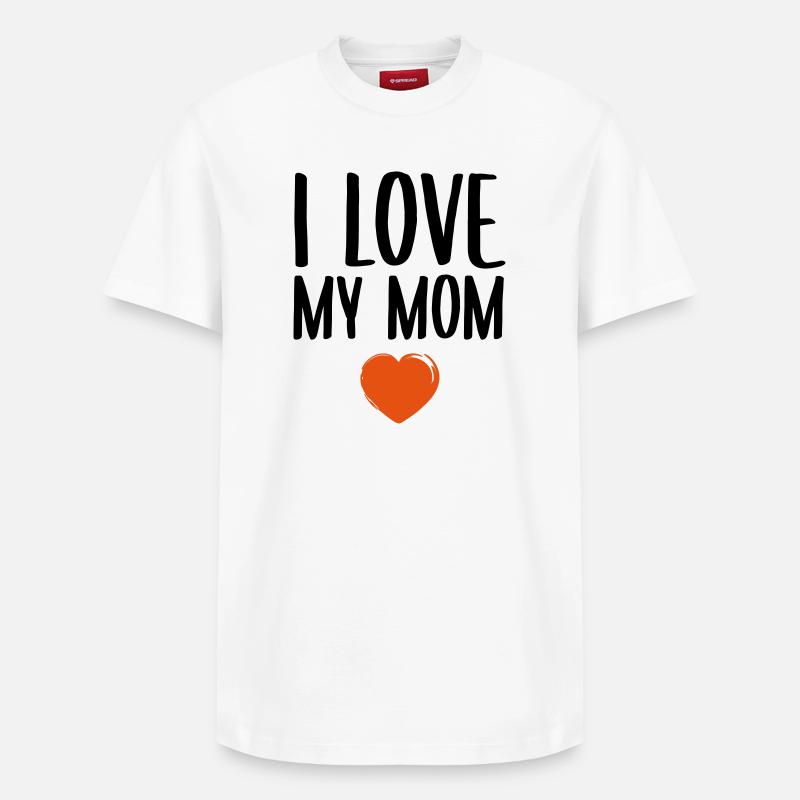 J'aime ma mère - T-shirt unisexe décontracté en coton Supima – de SPREAD - blanc