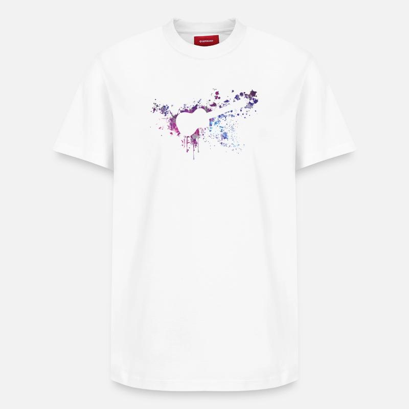 ukulélé splash - T-shirt unisexe décontracté en coton Supima – de SPREAD - blanc
