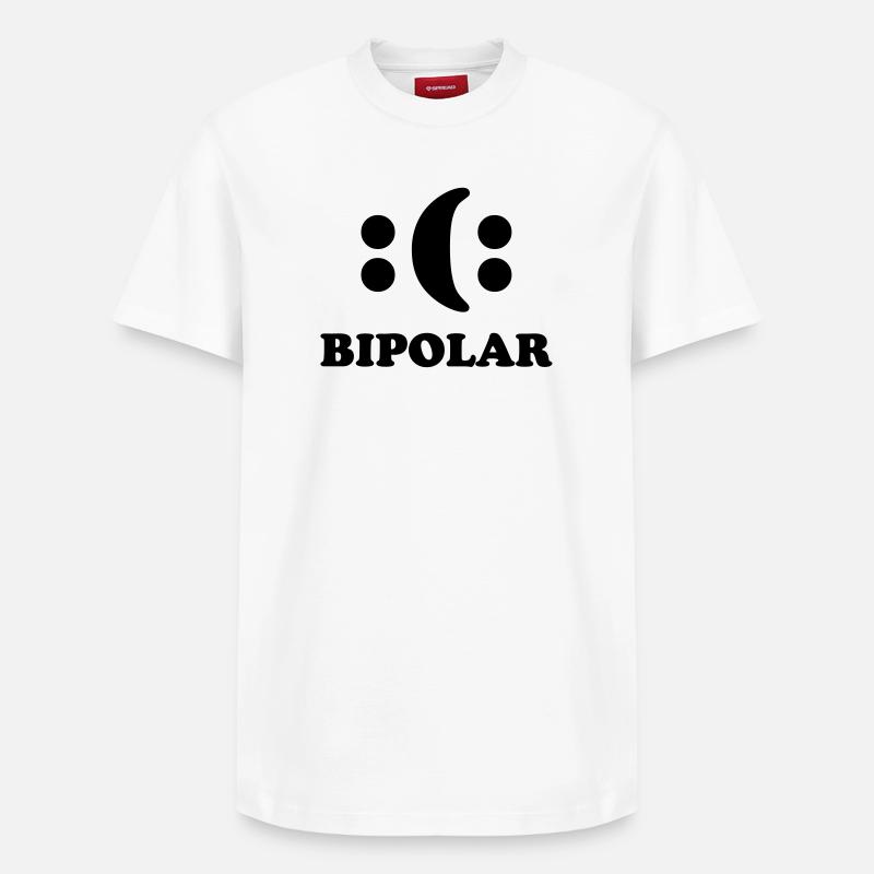 Bipolar - Relaxed Unisex Supima Cotton T-Shirt – von SPREAD - Weiß