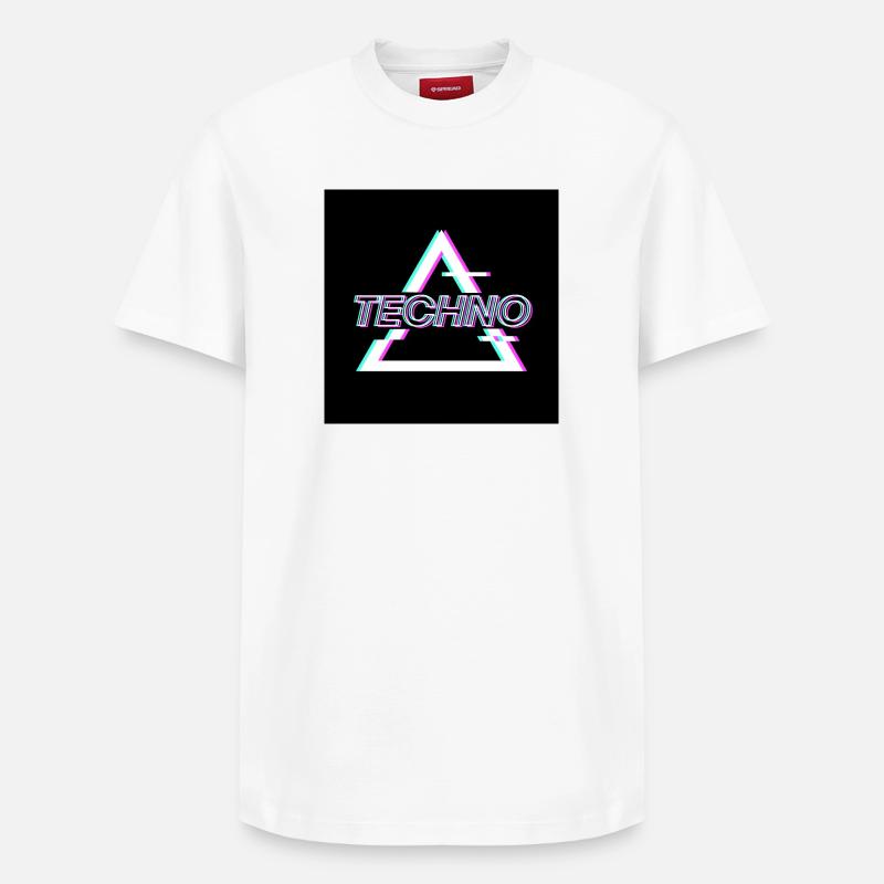 Techno - Relaxed Unisex Supima Cotton T-Shirt – by SPREAD - white