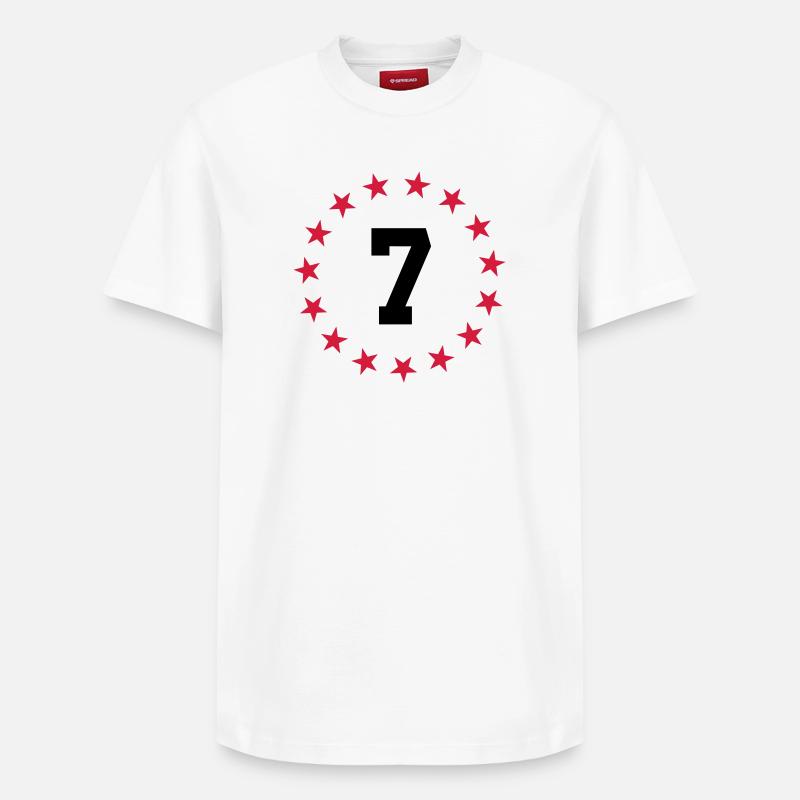 Chiffre 7 - T-shirt unisexe décontracté en coton Supima – de SPREAD - blanc