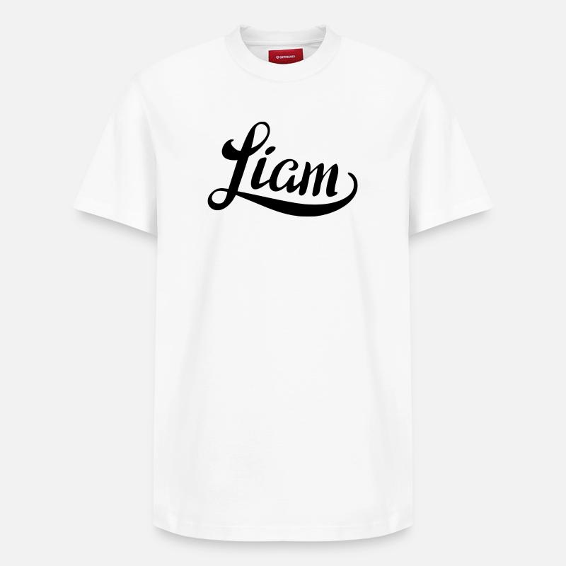 Name Liam - Relaxed Unisex Supima Cotton T-Shirt – von SPREAD - Weiß